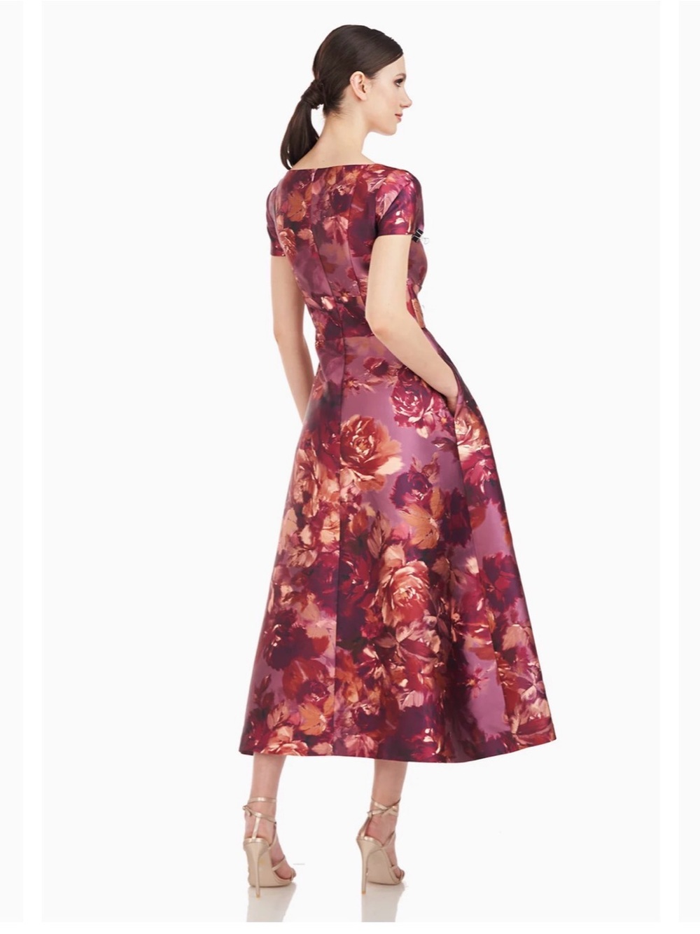 Kay Unger Teirney Tea Length Dress View 3